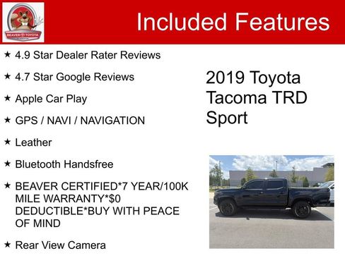 Used 2019 Toyota Tacoma TRD Sport w/ TRD Premium Sport Package RWD image 5