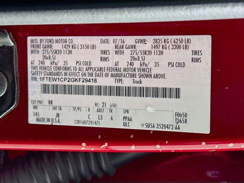 Used 2016 Ford F150 XLT w/ Equipment Group 302A Luxury image 33