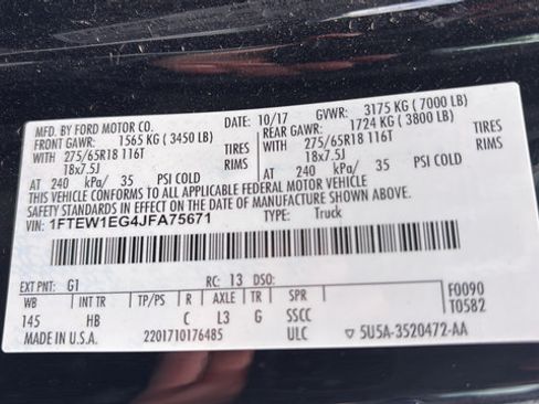 Used 2018 Ford F150 Lariat AWD/4WD image 15