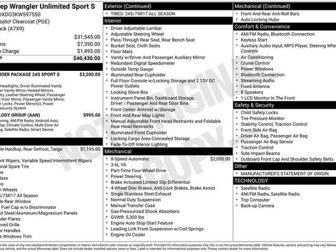 Used 2019 Jeep Wrangler Unlimited Sport S image 6