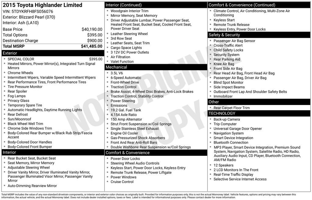 Used 2015 Toyota Highlander Limited FWD image 23