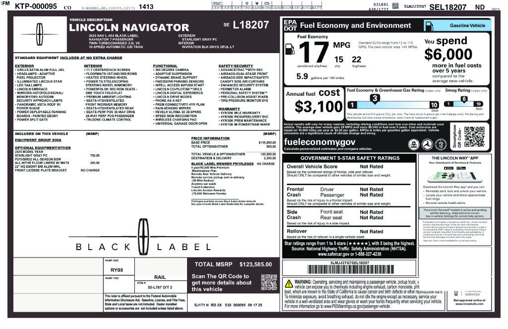 Used 2025 Lincoln Navigator L Black Label AWD/4WD image 12