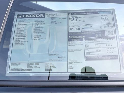 Certified 2026 Honda HR-V LX image 22