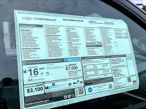 New 2026 Chevrolet Suburban RST w/ Comfort Package AWD/4WD image 13