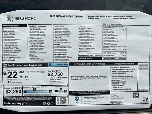 New 2026 Buick Enclave Sport Touring w/ Power Package image 21