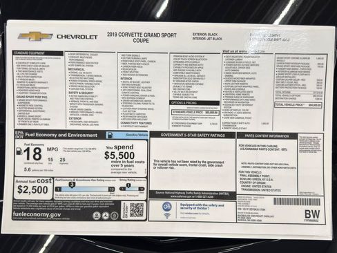 Used 2019 Chevrolet Corvette Grand Sport RWD image 63