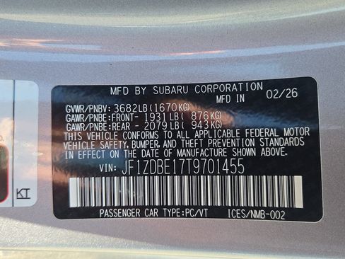 New 2026 Subaru BRZ Limited RWD image 18
