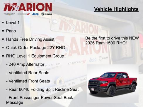 New 2026 RAM 1500 RHO w/ RHO Level 1 Equipment Group AWD/4WD image 5