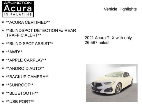Used 2021 Acura TLX Advance image 7