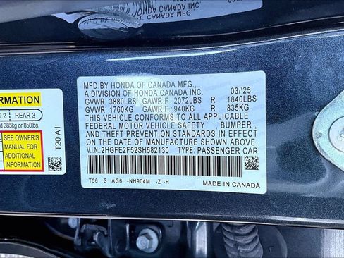 Certified 2025 Honda Civic Sport image 14