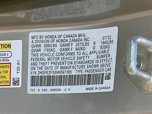 Used 2022 Honda Civic Sport image 29