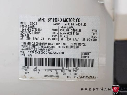 Used 2024 Ford Explorer ST w/ Equipment Group 401A AWD/4WD image 47