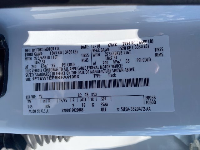 Used 2019 Ford F150 XLT w/ Equipment Group 302A Luxury AWD/4WD image 26