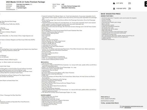 Used 2025 MAZDA CX-50 AWD 2.5 Turbo w/ Accent Package image 2