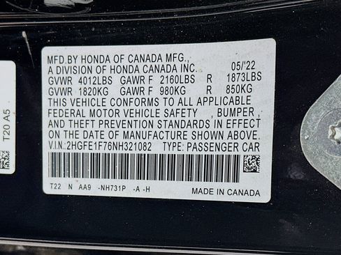 Used 2022 Honda Civic EX image 12