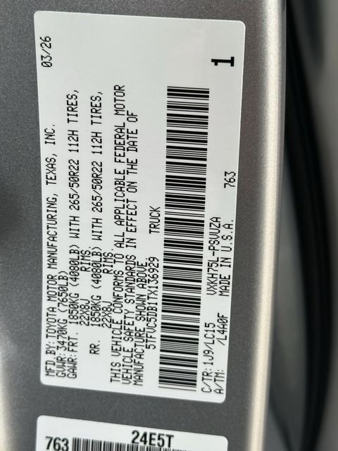 New 2026 Toyota Tundra Capstone AWD/4WD image 30