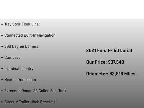 Used 2021 Ford F150 Lariat w/ Equipment Group 502A High AWD/4WD image 36