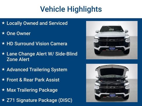 Used 2021 Chevrolet Tahoe Z71 w/ Z71 Signature Package image 3