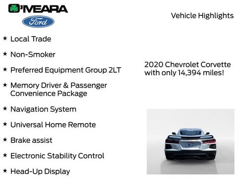 Used 2020 Chevrolet Corvette Stingray Preferred Cpe w/ 2LT Preferred Equipment Group RWD image 8