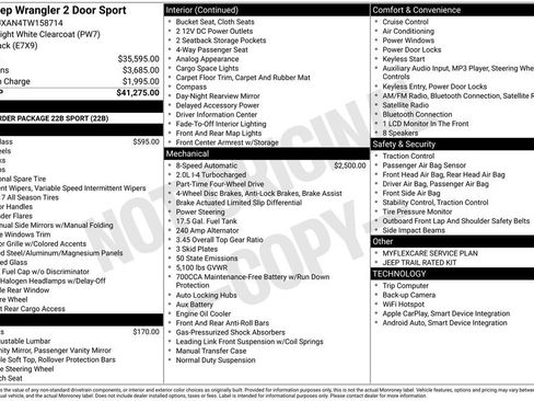 New 2026 Jeep Wrangler Sport AWD/4WD image 47