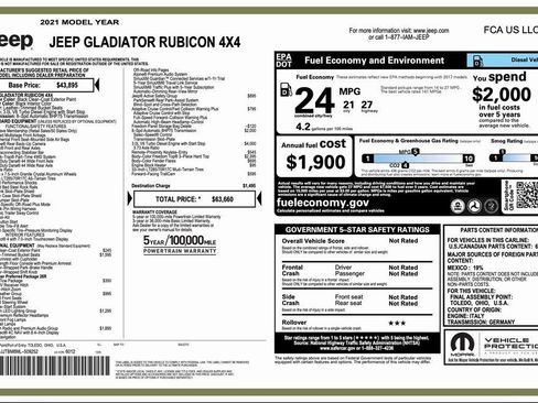 Certified 2021 Jeep Gladiator Rubicon image 2