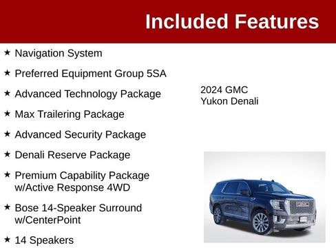 Used 2024 GMC Yukon Denali w/ Denali Reserve Package AWD/4WD image 3