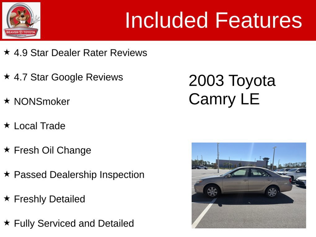 Used 2003 Toyota Camry LE FWD image 5