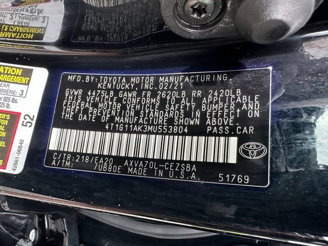 Used 2021 Toyota Camry SE FWD image 31