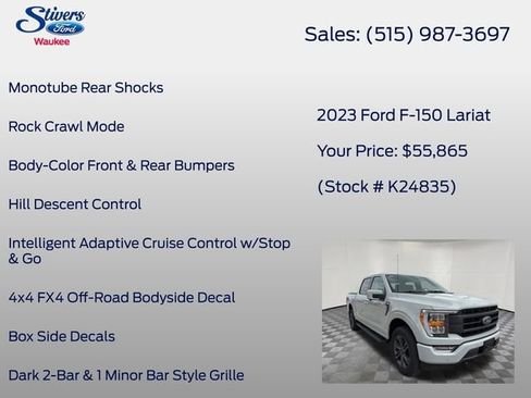 Used 2023 Ford F150 Lariat w/ Max Trailer Tow Package AWD/4WD image 29
