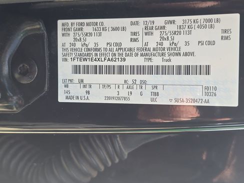 Used 2020 Ford F150 Platinum w/ Equipment Group 701A Luxury AWD/4WD image 35