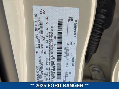 New 2025 Ford Ranger XLT image 21