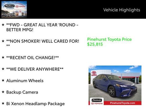 Certified 2024 Toyota Camry SE FWD image 14