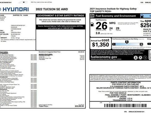 Used 2022 Hyundai Tucson SE AWD/4WD image 4