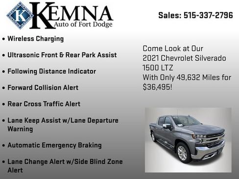 Used 2021 Chevrolet Silverado 1500 LTZ w/ LTZ Premium Package image 37