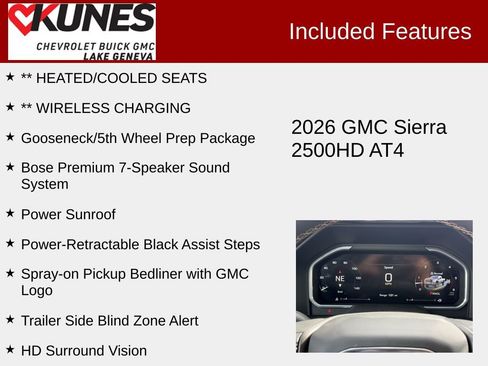 New 2026 GMC Sierra 2500 AT4 w/ AT4 Premium Plus Package AWD/4WD image 3