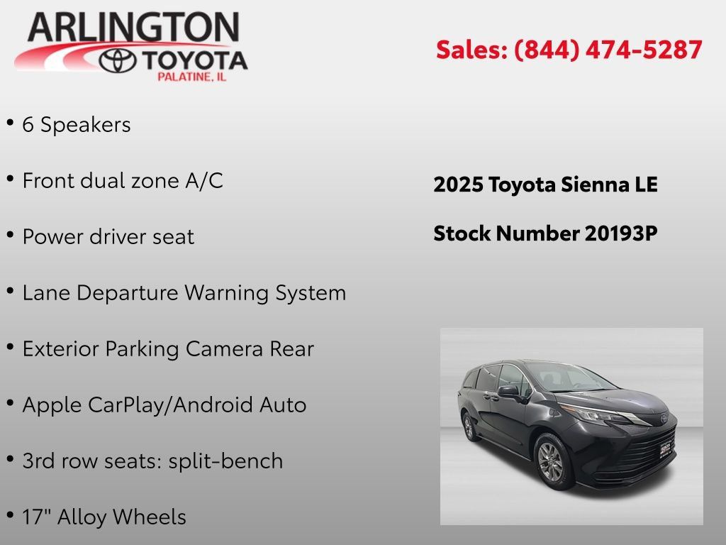 Used 2025 Toyota Sienna LE FWD image 4