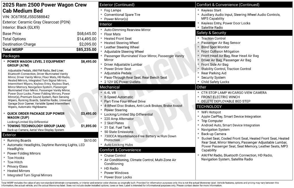 New 2025 RAM 2500 Power Wagon AWD/4WD image 5