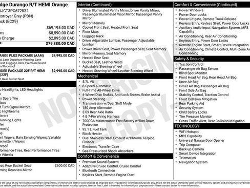 Used 2023 Dodge Durango R/T w/ Hemi Orange Plus Package AWD/4WD image 32