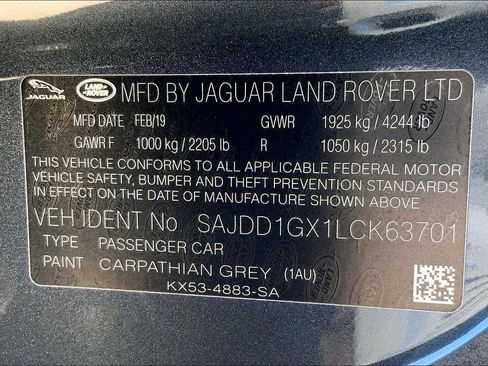 Used 2020 Jaguar F-TYPE Checkered Flag RWD image 56