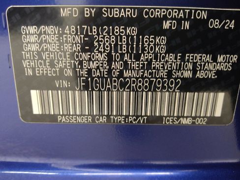 Used 2024 Subaru Impreza 2.0i w/ Popular Package #1A AWD/4WD image 33