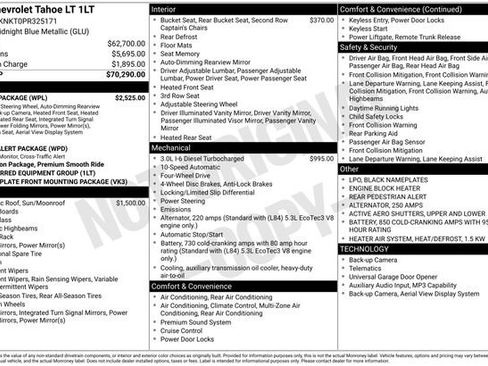 Used 2023 Chevrolet Tahoe LT w/ Luxury Package AWD/4WD image 5