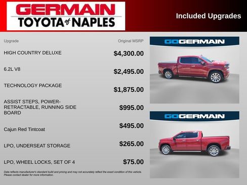 Used 2020 Chevrolet Silverado 1500 High Country w/ Technology Package AWD/4WD image 37