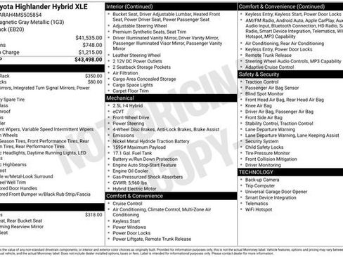 Used 2021 Toyota Highlander XLE FWD image 2