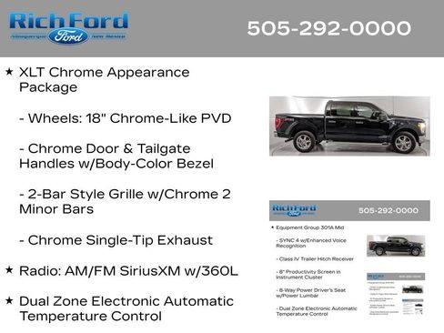 Certified 2023 Ford F150 XLT w/ Equipment Group 301A Mid AWD/4WD image 44