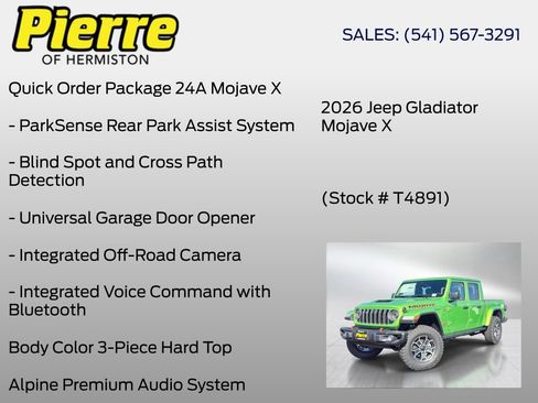 New 2026 Jeep Gladiator Mojave AWD/4WD image 18