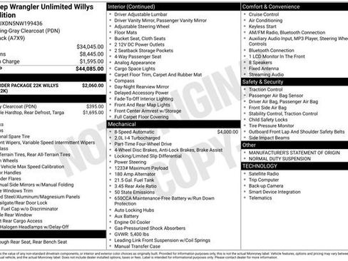 Used 2022 Jeep Wrangler Unlimited Willys image 32