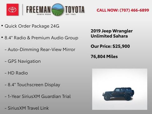 Used 2019 Jeep Wrangler Unlimited Sahara w/ Uconnect 4C Nav & Sound Group image 5