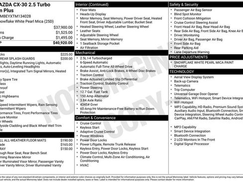 New 2026 MAZDA CX-30 2.5 Turbo w/ Premium Plus Pkg AWD/4WD image 36