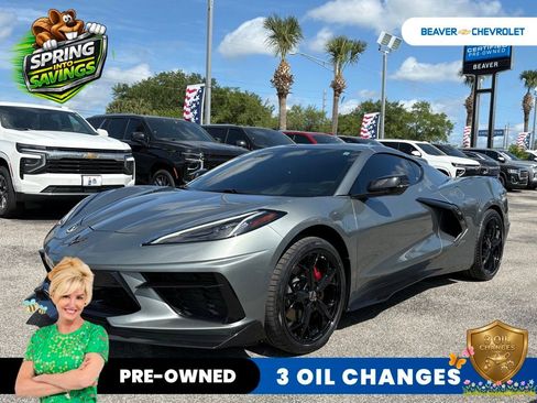 Used 2023 Chevrolet Corvette Stingray Premium Cpe w/ Engine Appearance Package RWD image 1