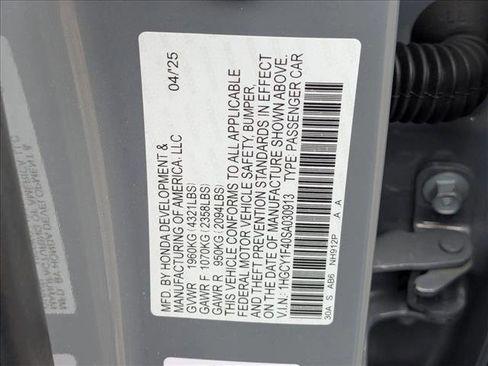 Certified 2025 Honda Accord SE image 25